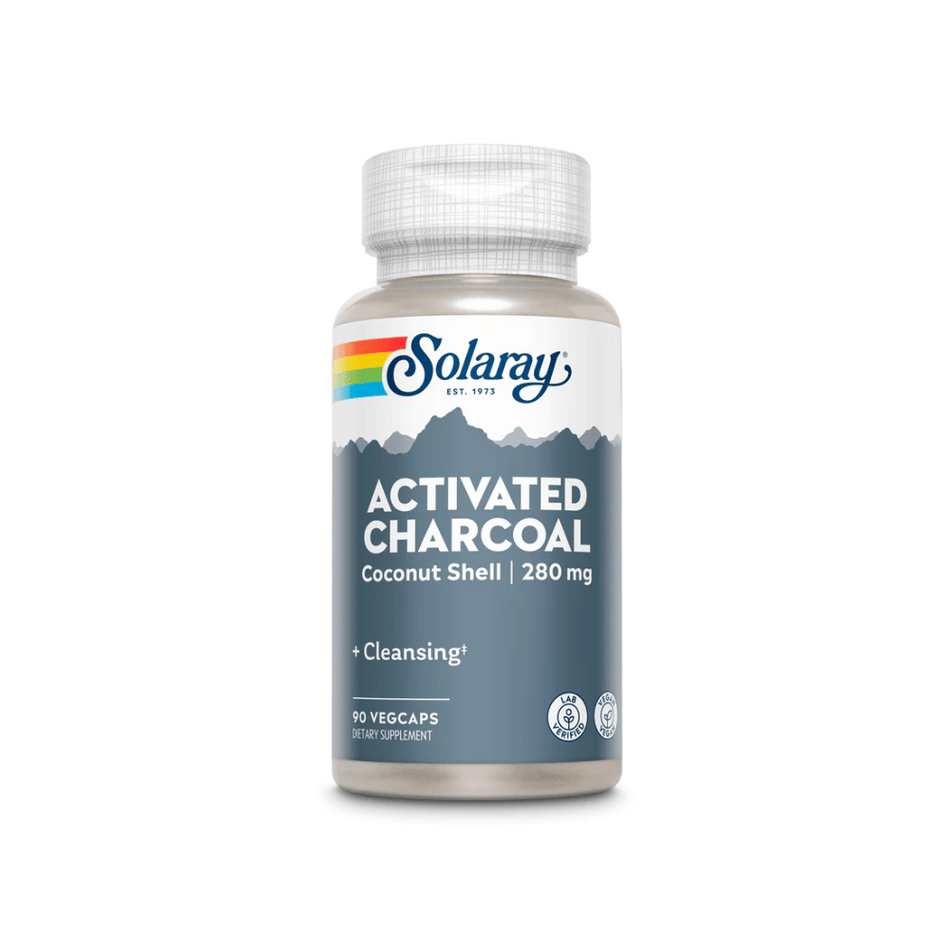 Solaray Activated Charcoal 280mg 90Caps- Lillys Pharmacy and Health Store