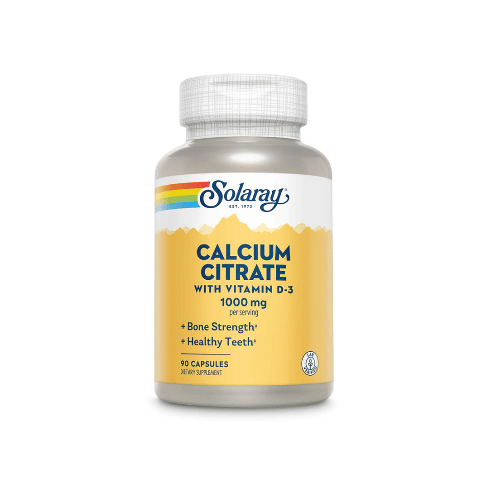 Solaray Calcium Citrate + Vit D 90Caps- Lillys Pharmacy and Health Store