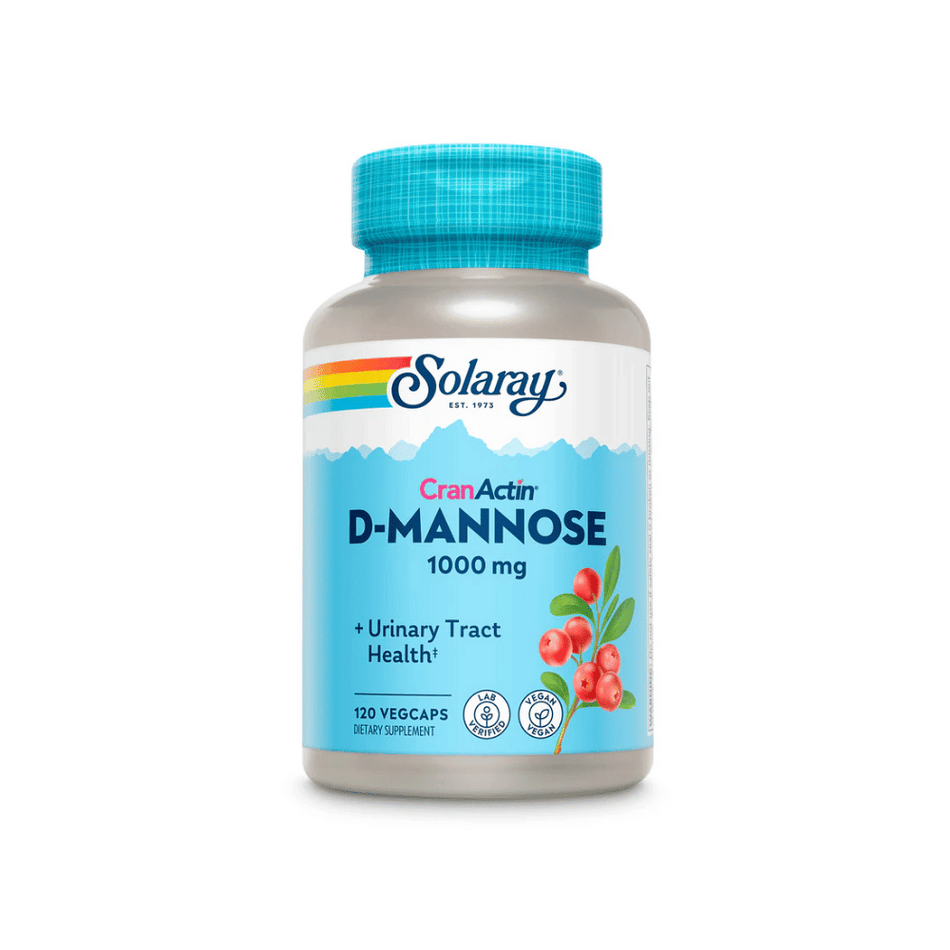 Solaray D-Mannose with CranActin 1000mg 120Caps- Lillys Pharmacy and Health Store