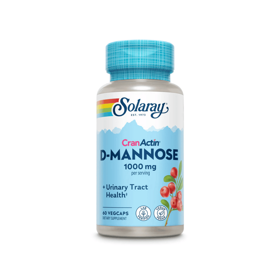 Solaray D-Mannose with CranActin 1000mg 60Caps- Lillys Pharmacy and Health Store