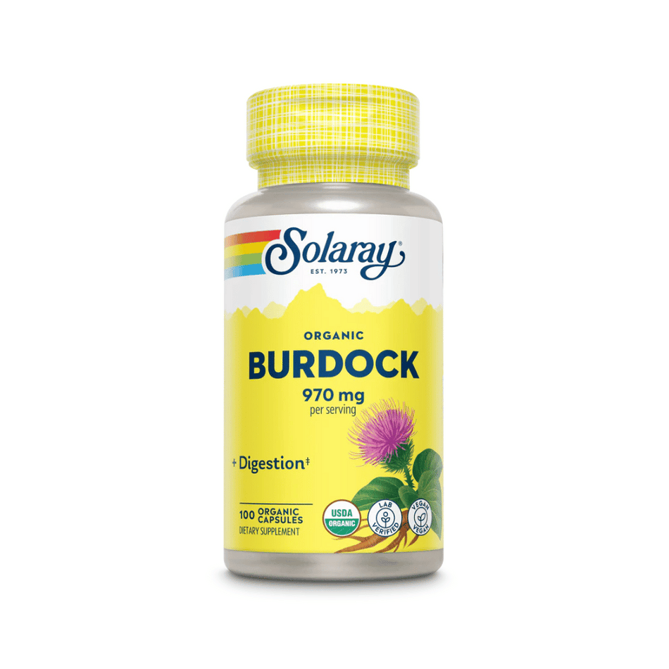Solaray Grown Burdock Root 485mg (Org) 100Caps- Lillys Pharmacy and Health Store