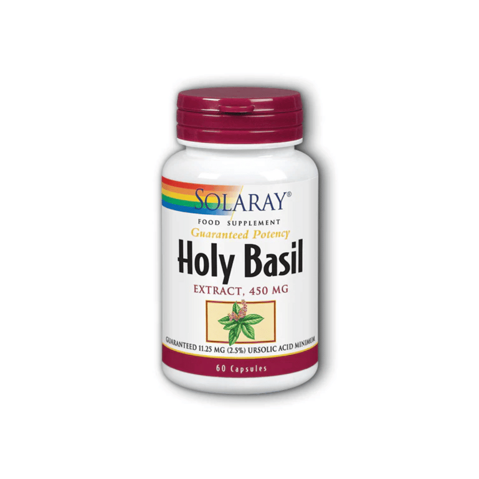 Solaray Holy Basil 450mg 60Caps- Lillys Pharmacy and Health Store