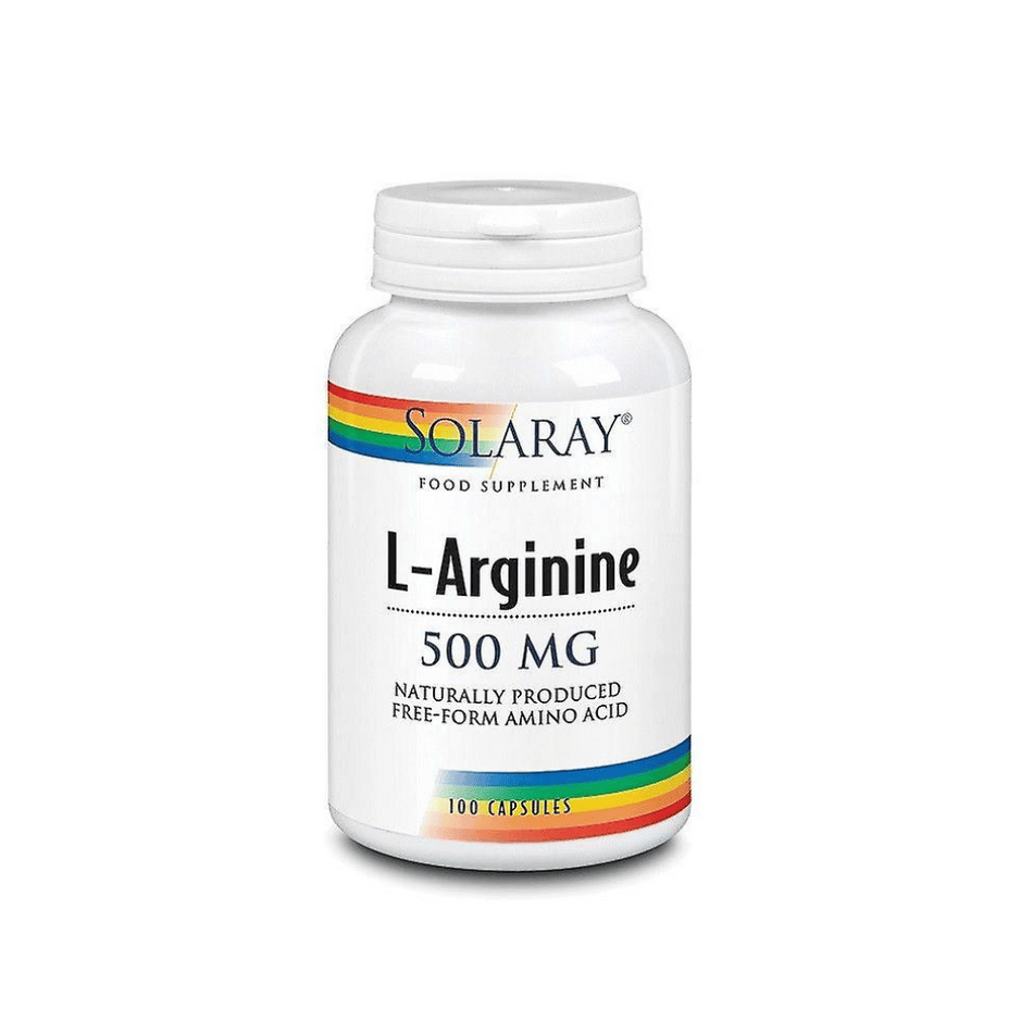 Solaray L-Arginine 500mg 100Caps- Lillys Pharmacy and Health Store
