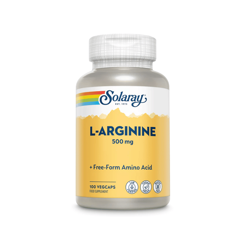 Solaray L-Arginine Free Form 500mg 100Caps- Lillys Pharmacy and Health Store