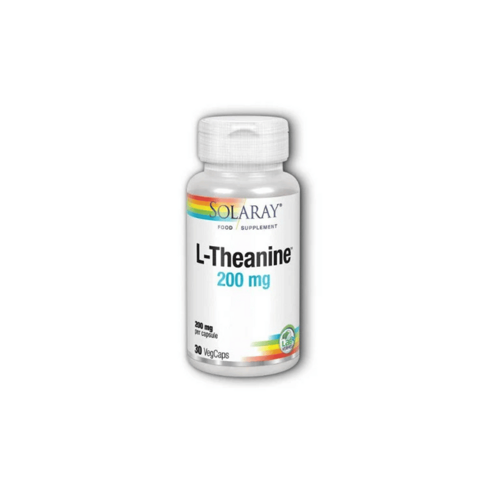 Solaray L-Theanine 200mg 30Caps- Lillys Pharmacy and Health Store