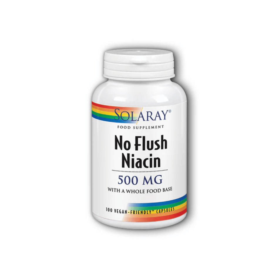 Solaray No Flush Niacin - 500mg 100Caps- Lillys Pharmacy and Health Store