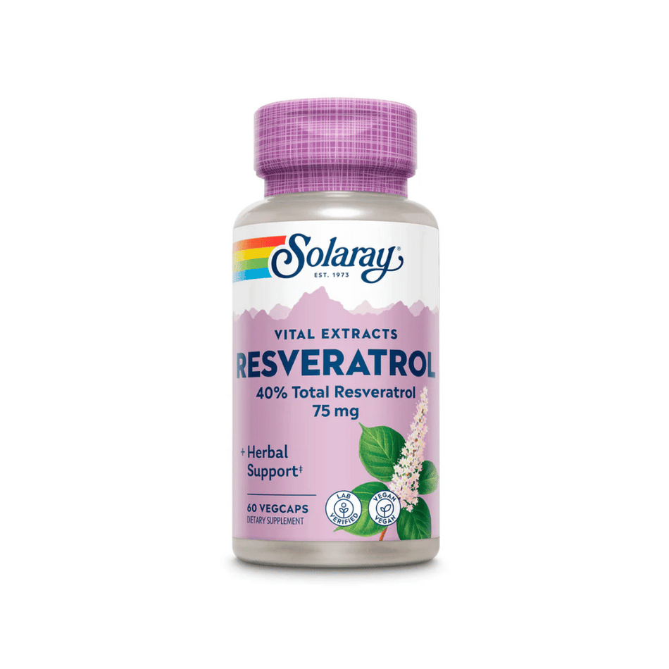 Solaray Resveratrol 75mg 60Caps- Lillys Pharmacy and Health Store