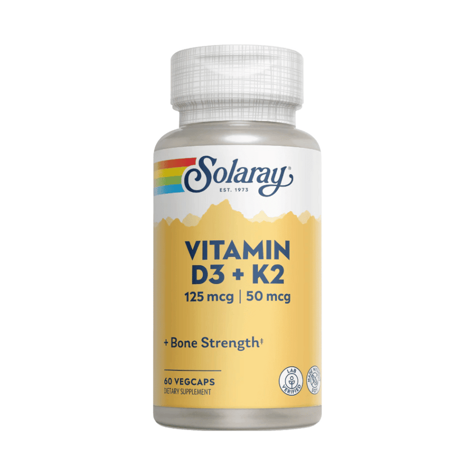 Solaray Vitamin D3 & K2 60Caps- Lillys Pharmacy and Health Store