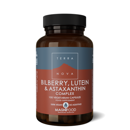 Terra Nova Bilberry Lutein Astaxanthin Complex Eye Suppor 100caps- Lillys Pharmacy and Health Store