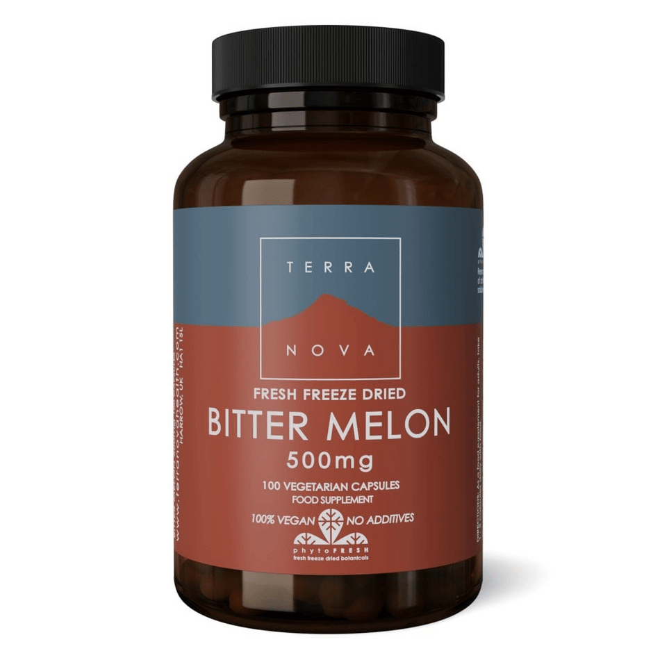 Terra Nova Org Bitter Melon 500mg Fresh Freeze Dried 100caps- Lillys Pharmacy and Health Store