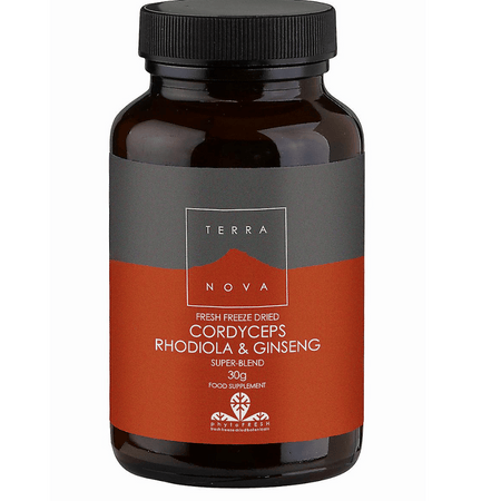 Terra Nova Cordyceps Rhodiola Ginseng Super Blend 30g 30g- Lillys Pharmacy and Health Store
