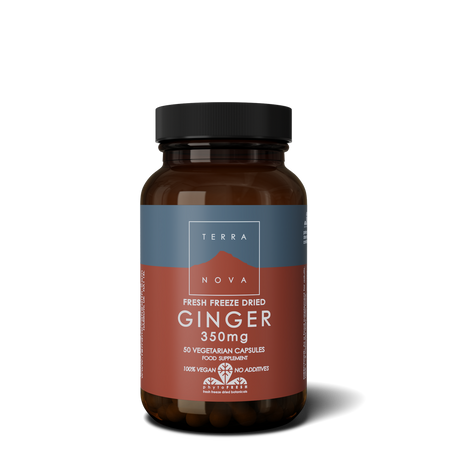 Terra Nova Ginger 350mg Fresh Freeze Dried 50caps- Lillys Pharmacy and Health Store