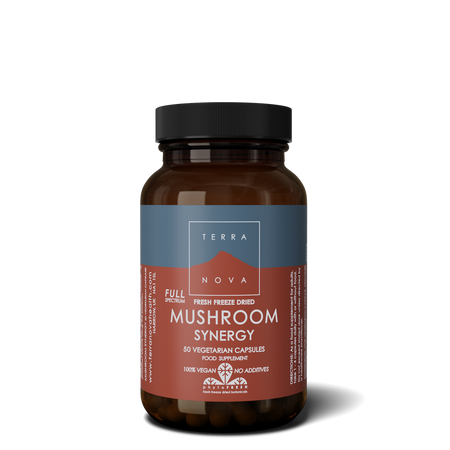 Terra Nova Org Mushroom Synergy Super Blend Capsules 50caps- Lillys Pharmacy and Health Store
