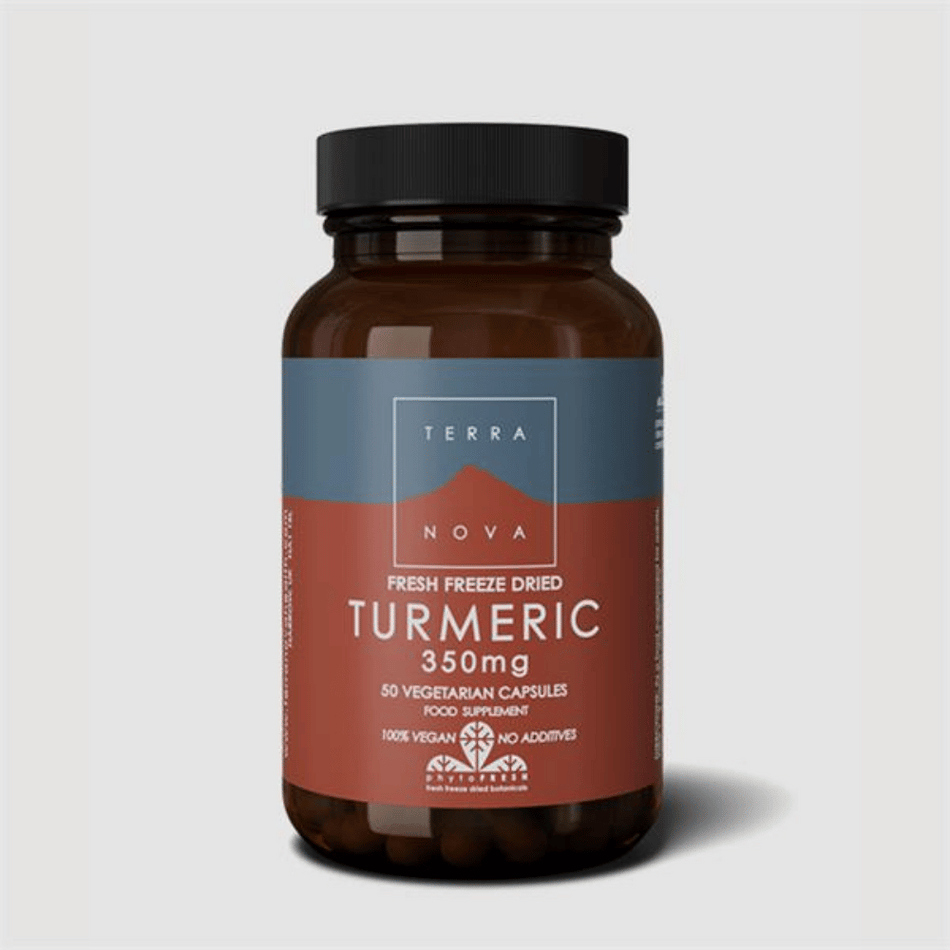 Terra Nova Turmeric Root 350mg Fresh Freeze Dried 50caps- Lillys Pharmacy and Health Store