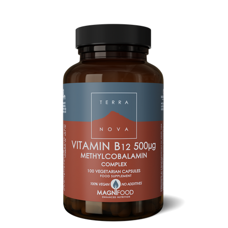 Terra Nova Vitamin B12 500ug Methylcobalamin 100caps- Lillys Pharmacy and Health Store