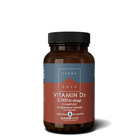 Terra Nova Vitamin D 2000iu Complex Vegan Source 50caps- Lillys Pharmacy and Health Store