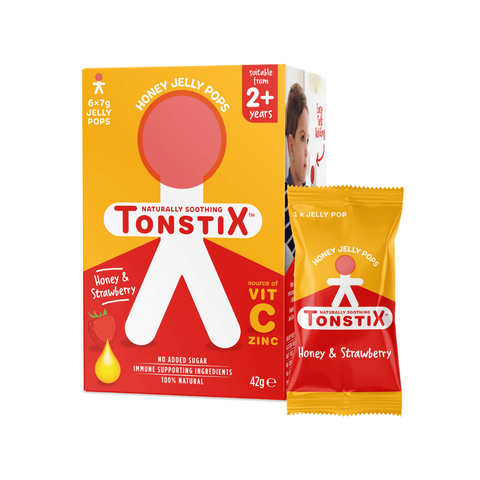 Tonstix Honey & Strawberry – 6 Jelly Pops- Lillys Pharmacy and Health Store