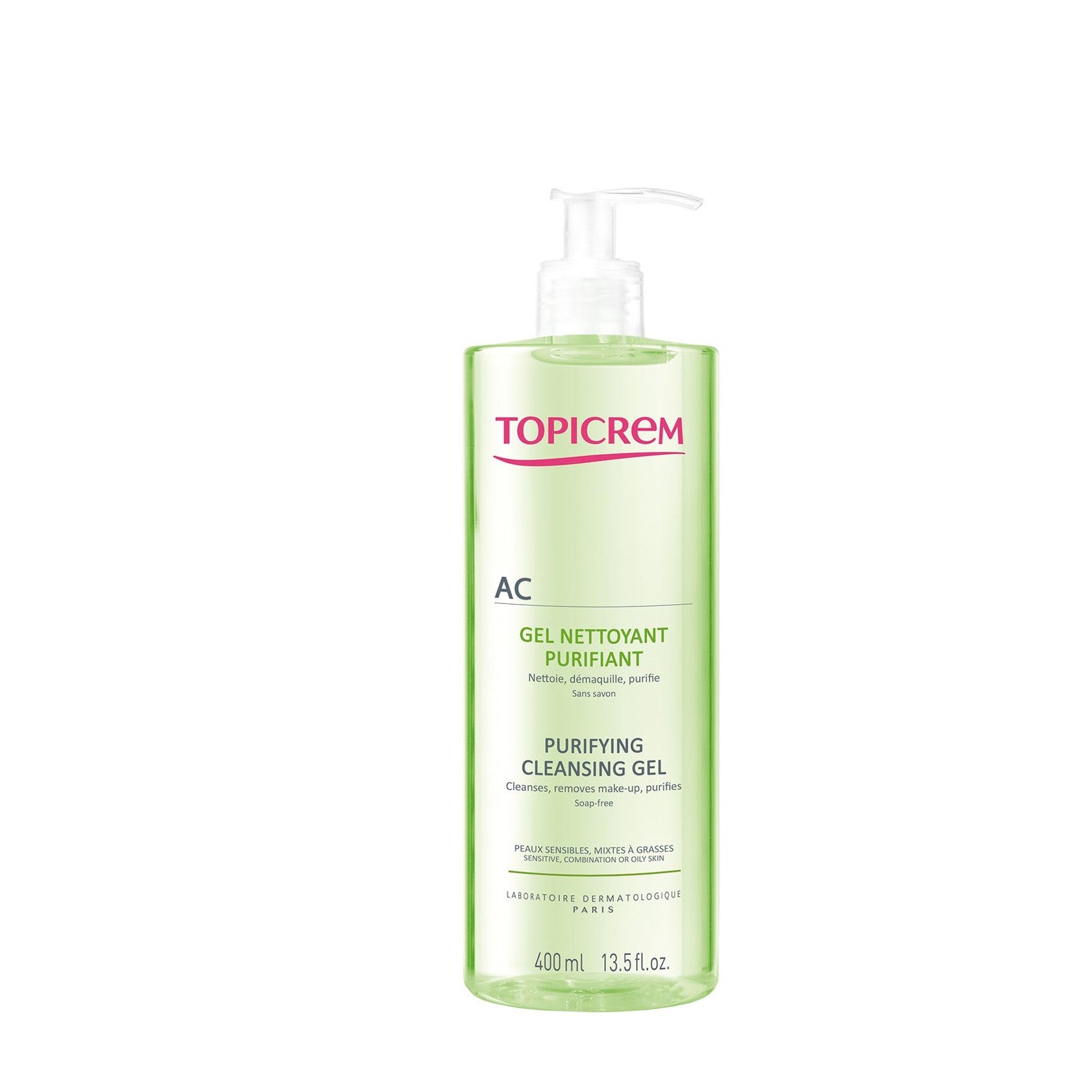 Topicrem AC Purifying Cleansing Gel 400ml- Lillys Pharmacy and Health Store