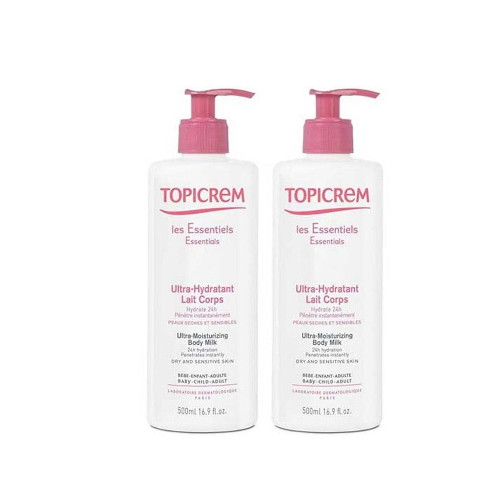 Topicrem Ultra-Moisturizing Body Milk - 2x500ml Duo Pack | Goods Department Store