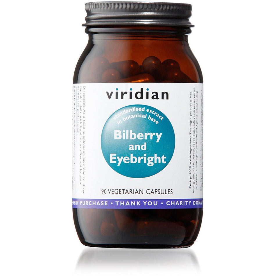 Viridian Bilberry with Eyebright Extract 90 Veg Caps- Lillys Pharmacy and Health Store