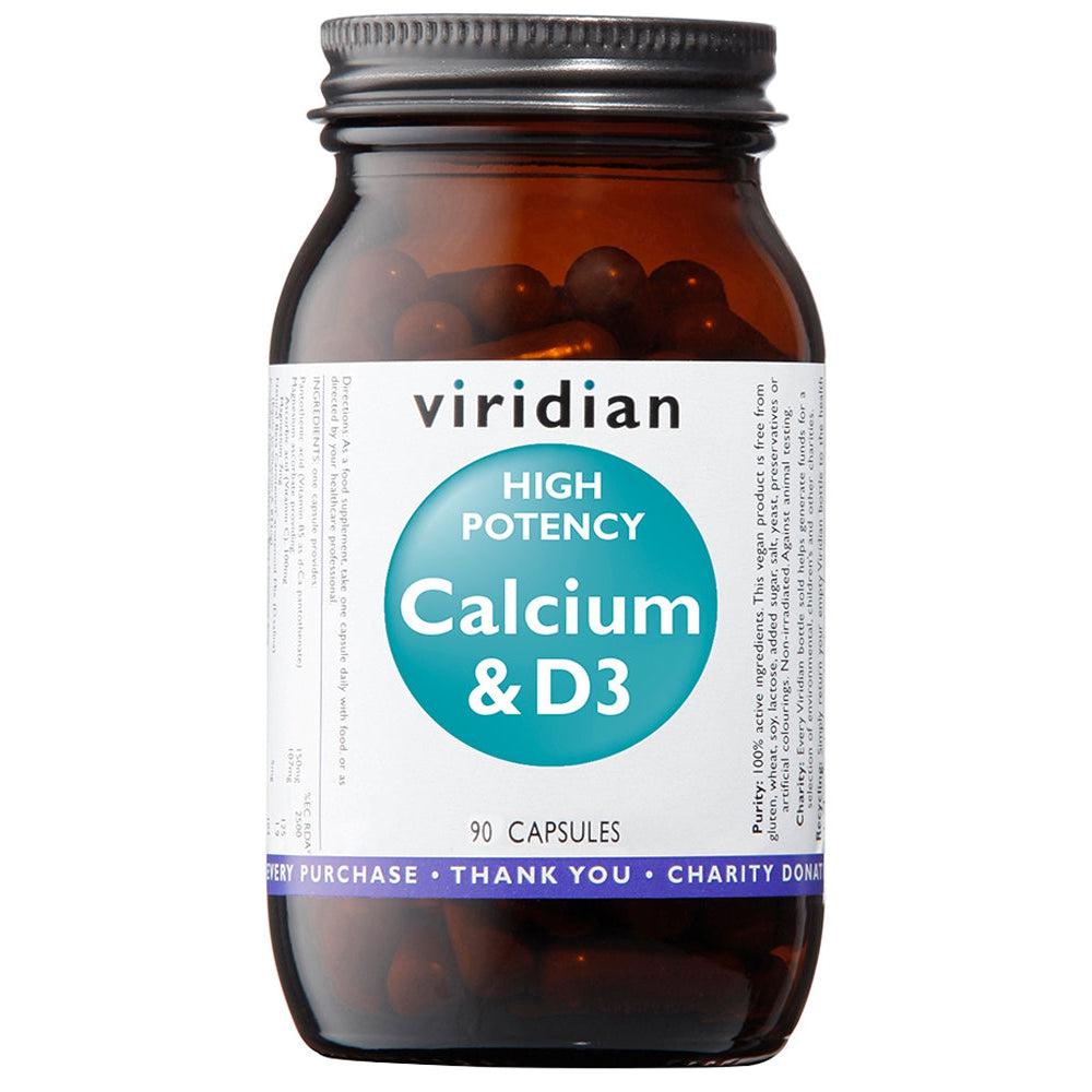 Viridian Calcium and Vitamin D 90 Veg Caps- Lillys Pharmacy and Health Store