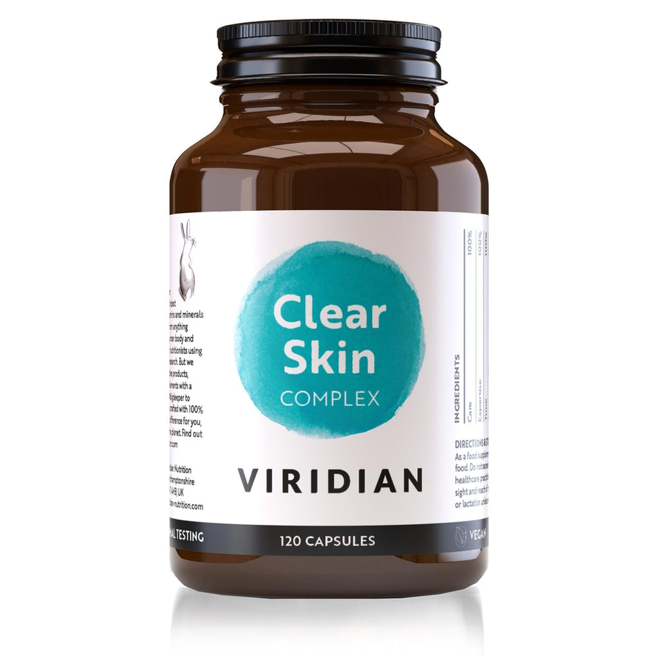 Viridian Clear Skin Complex 120 Veg Caps- Lillys Pharmacy and Health Store