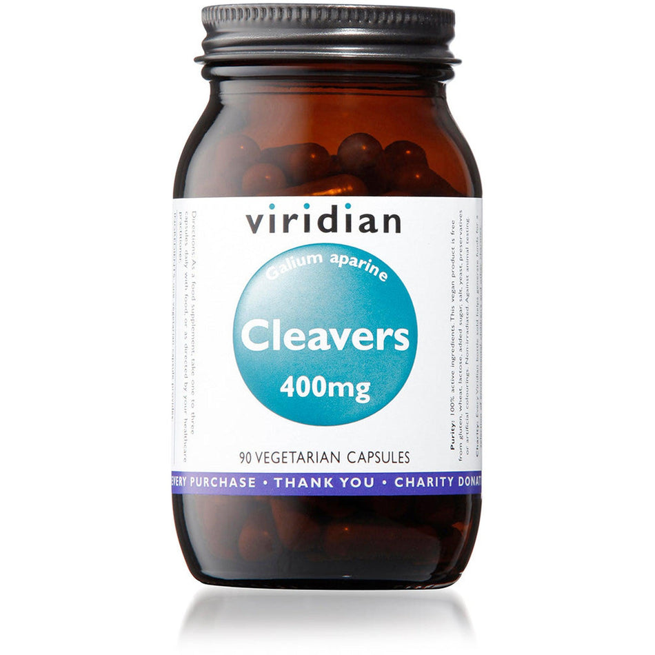 Viridian Cleavers Extract 400mg 90 Veg Caps- Lillys Pharmacy and Health Store