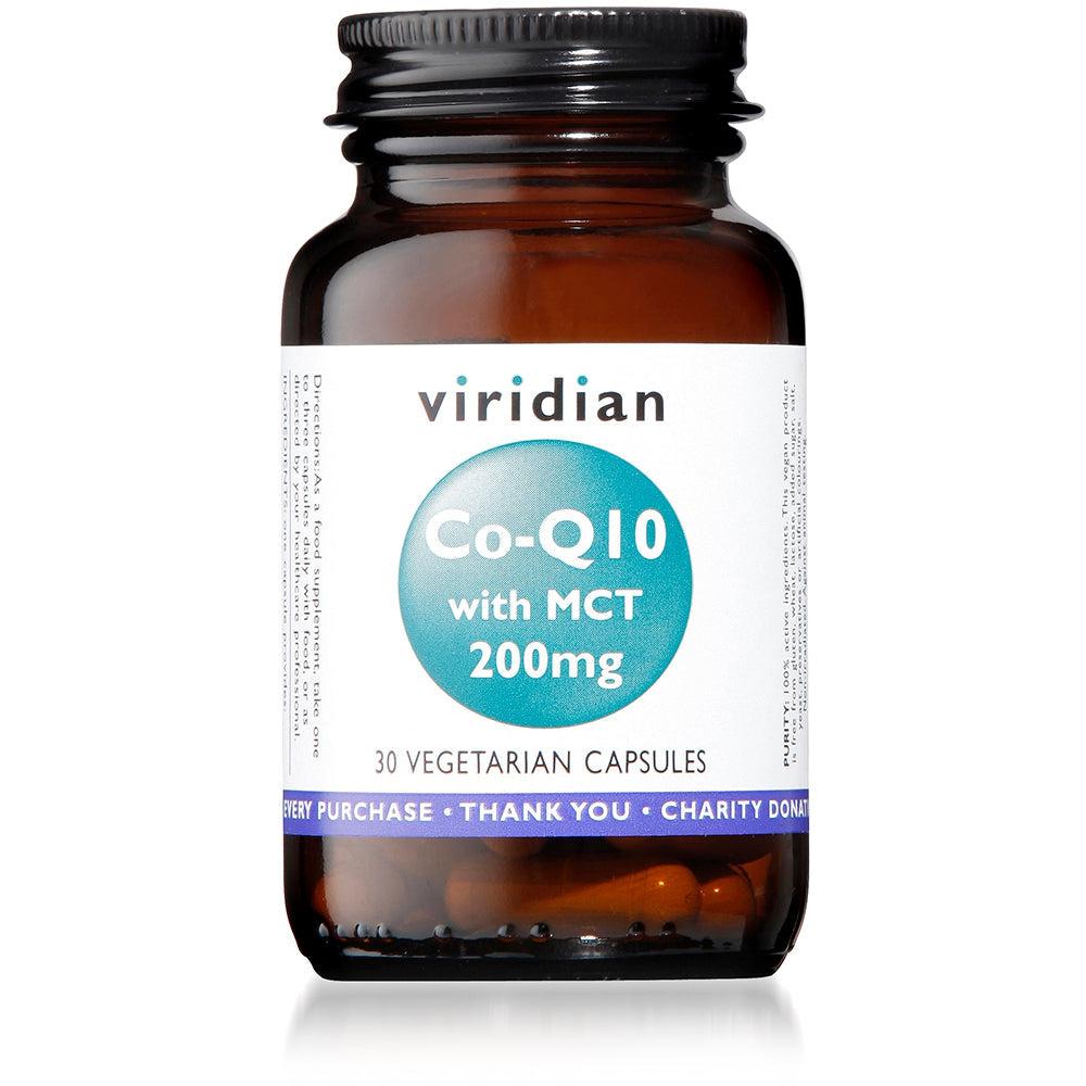 Viridian Co enzyme Q10 200mg with MCT 30 Veg Caps- Lillys Pharmacy and Health Store
