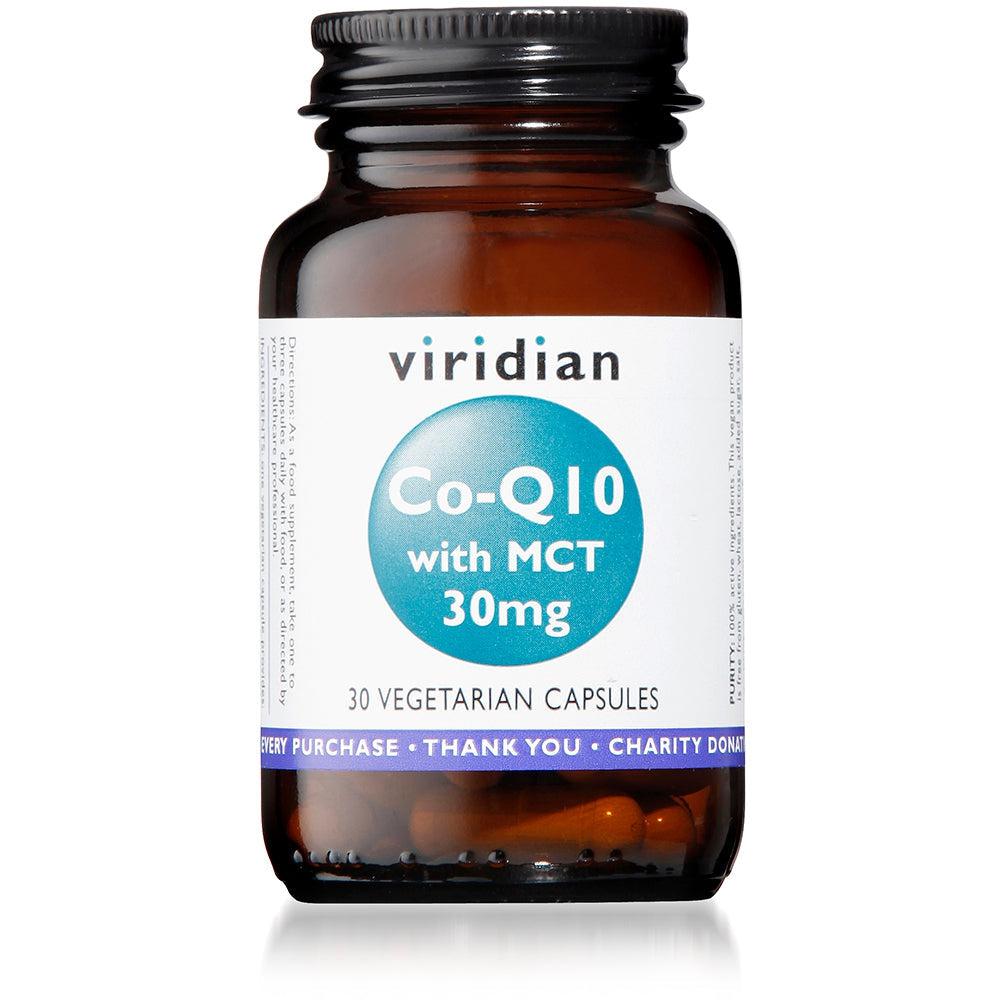 Viridian Co enzyme Q10 30mg with MCT 30 Veg Caps- Lillys Pharmacy and Health Store