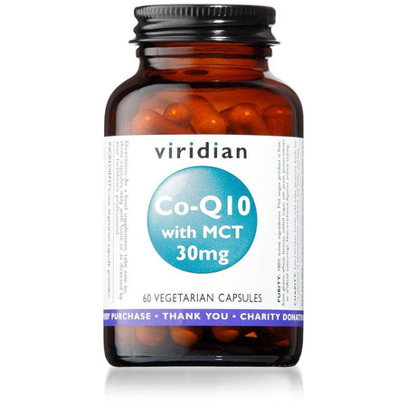 Viridian Co enzyme Q10 30mg with MCT 60 Veg Caps- Lillys Pharmacy and Health Store