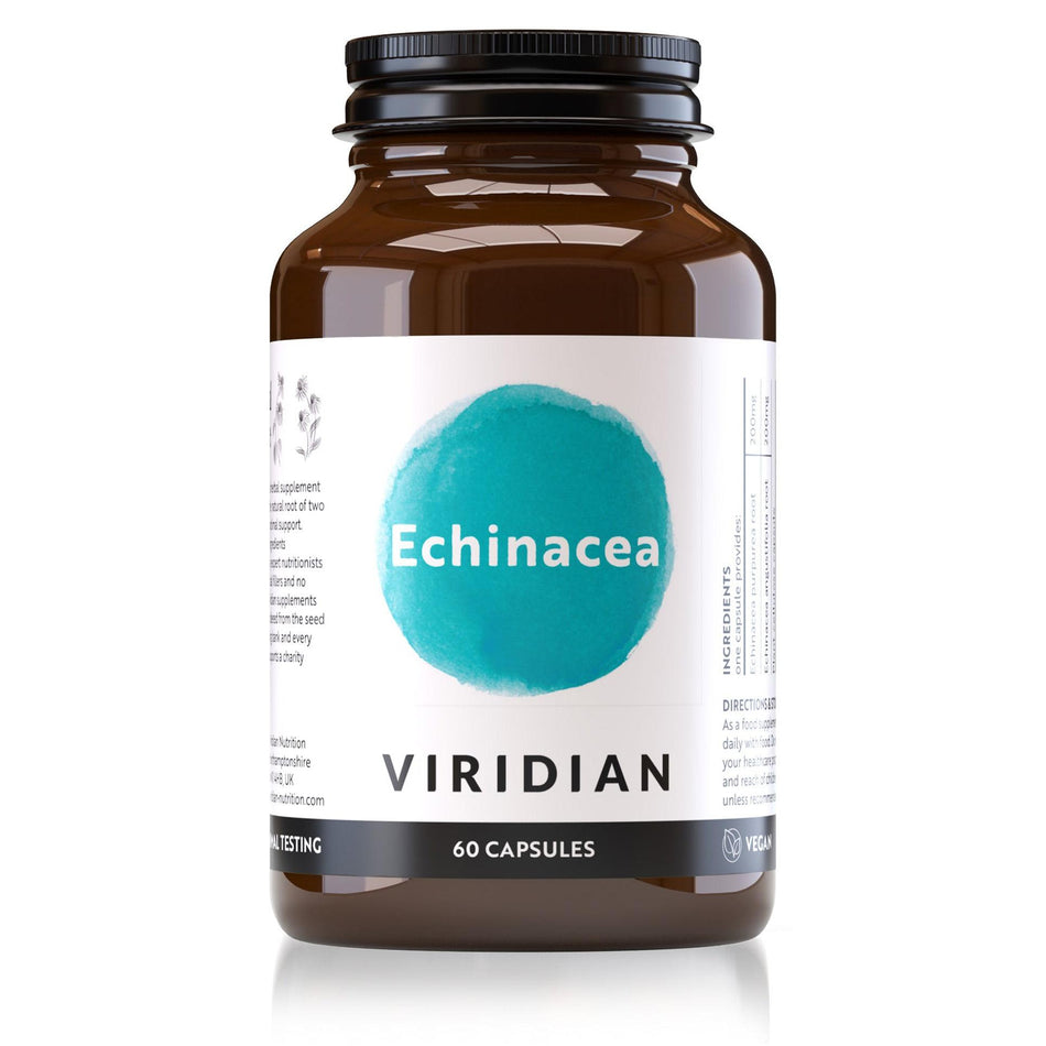 Viridian Echinacea purpurea/angustifolia 60 Veg Caps- Lillys Pharmacy and Health Store
