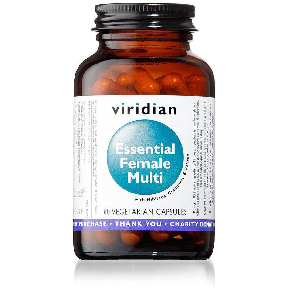 Viridian Essential Female Multi 60 Veg Caps- Lillys Pharmacy and Health Store