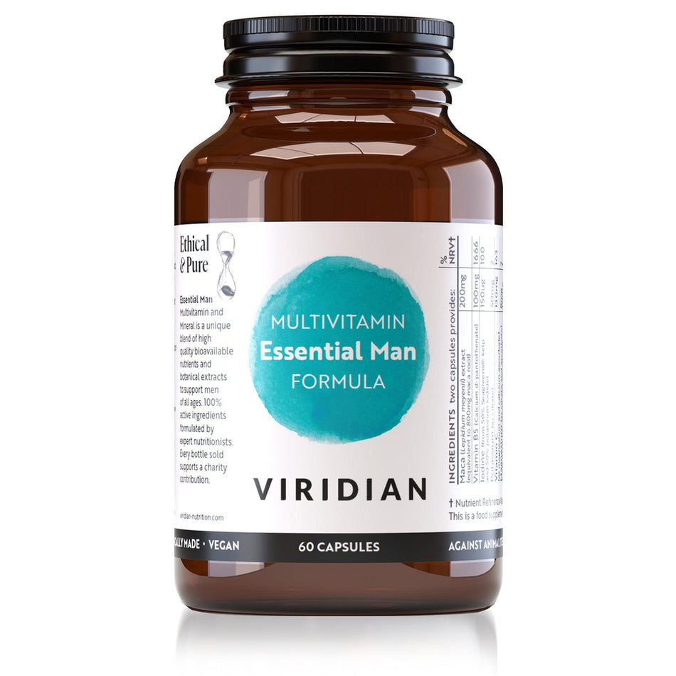 Viridian Essential Man Formula 60 Veg Caps- Lillys Pharmacy and Health Store