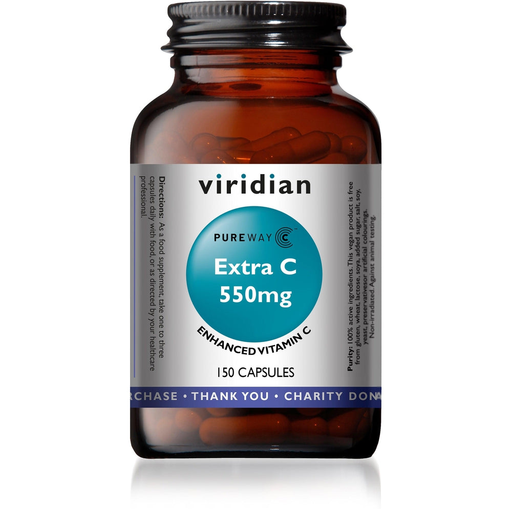 Viridian Extra C 550mg 150 Veg Caps- Lillys Pharmacy and Health Store