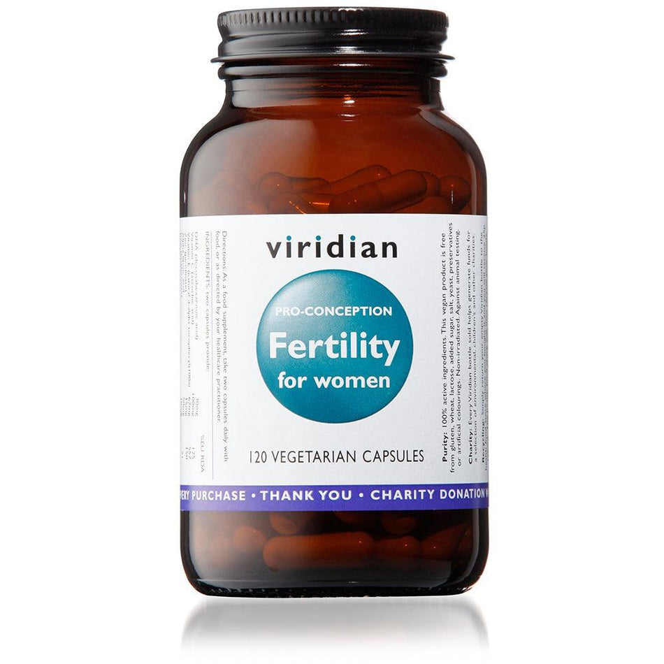 Viridian Fertility for Women (pro conception) 120 Veg Caps- Lillys Pharmacy and Health Store