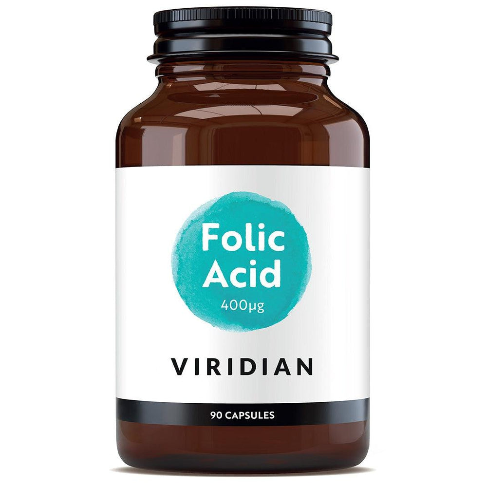 Viridian Folic acid 400ug 90 Veg Caps- Lillys Pharmacy and Health Store