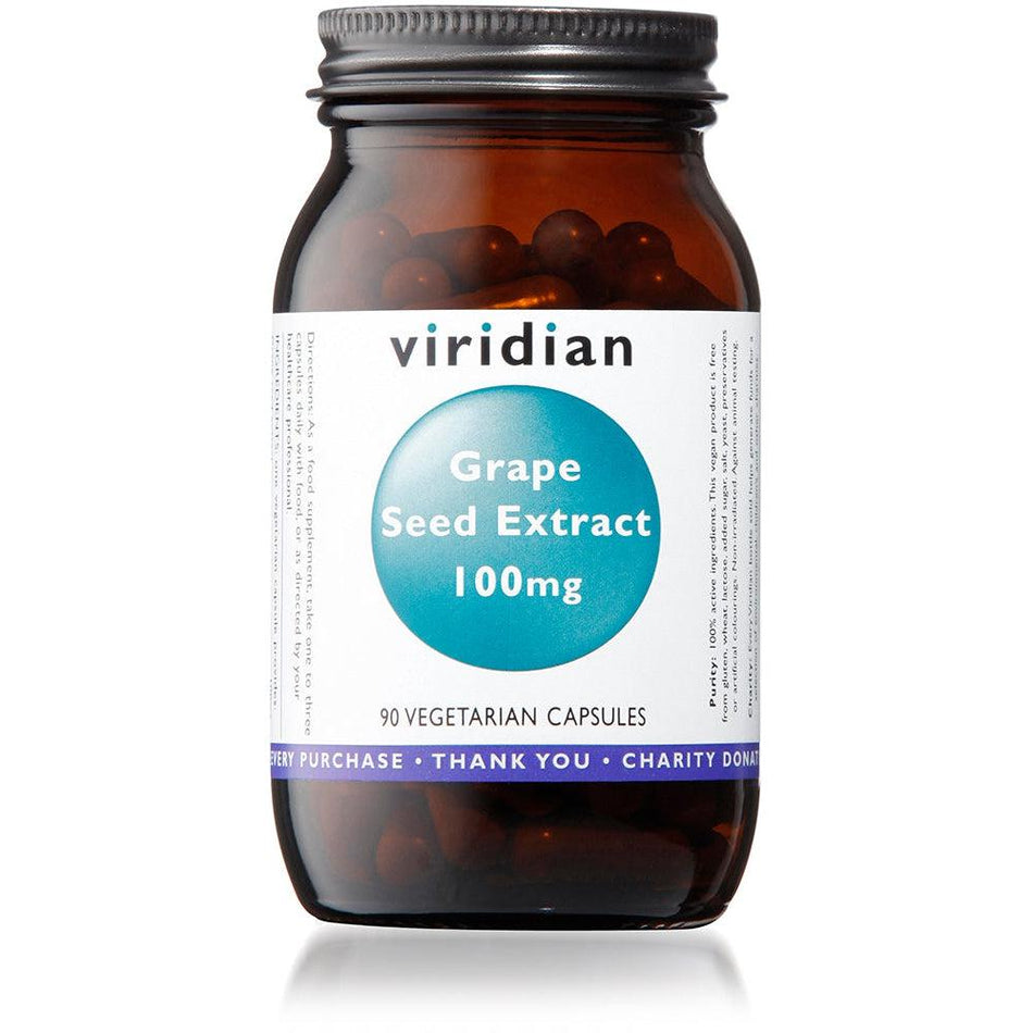 Viridian Grape Seed Extract 100mg 90 Veg Caps- Lillys Pharmacy and Health Store