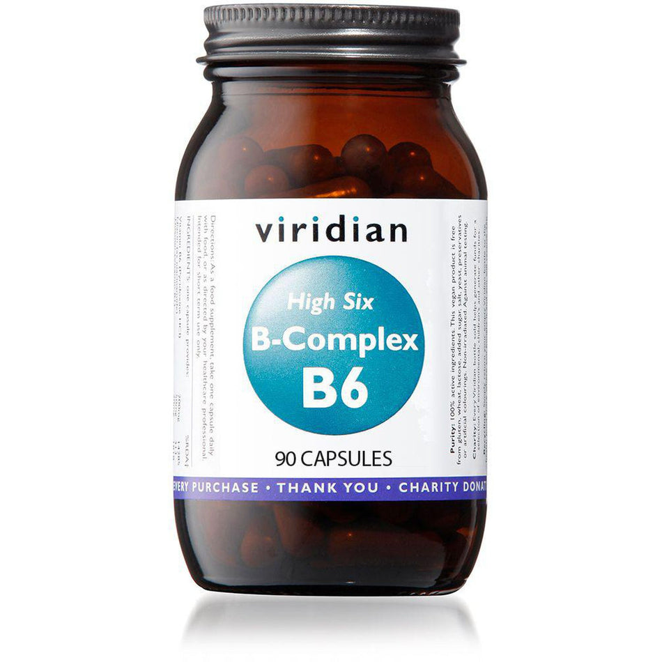Viridian HIGH SIX Vitamin B6 w/ B Complex 90 Veg Caps- Lillys Pharmacy and Health Store
