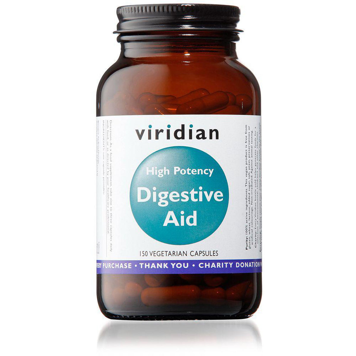 Viridian Hi Potency Digestive Aid 150 Veg Caps- Lillys Pharmacy and Health Store
