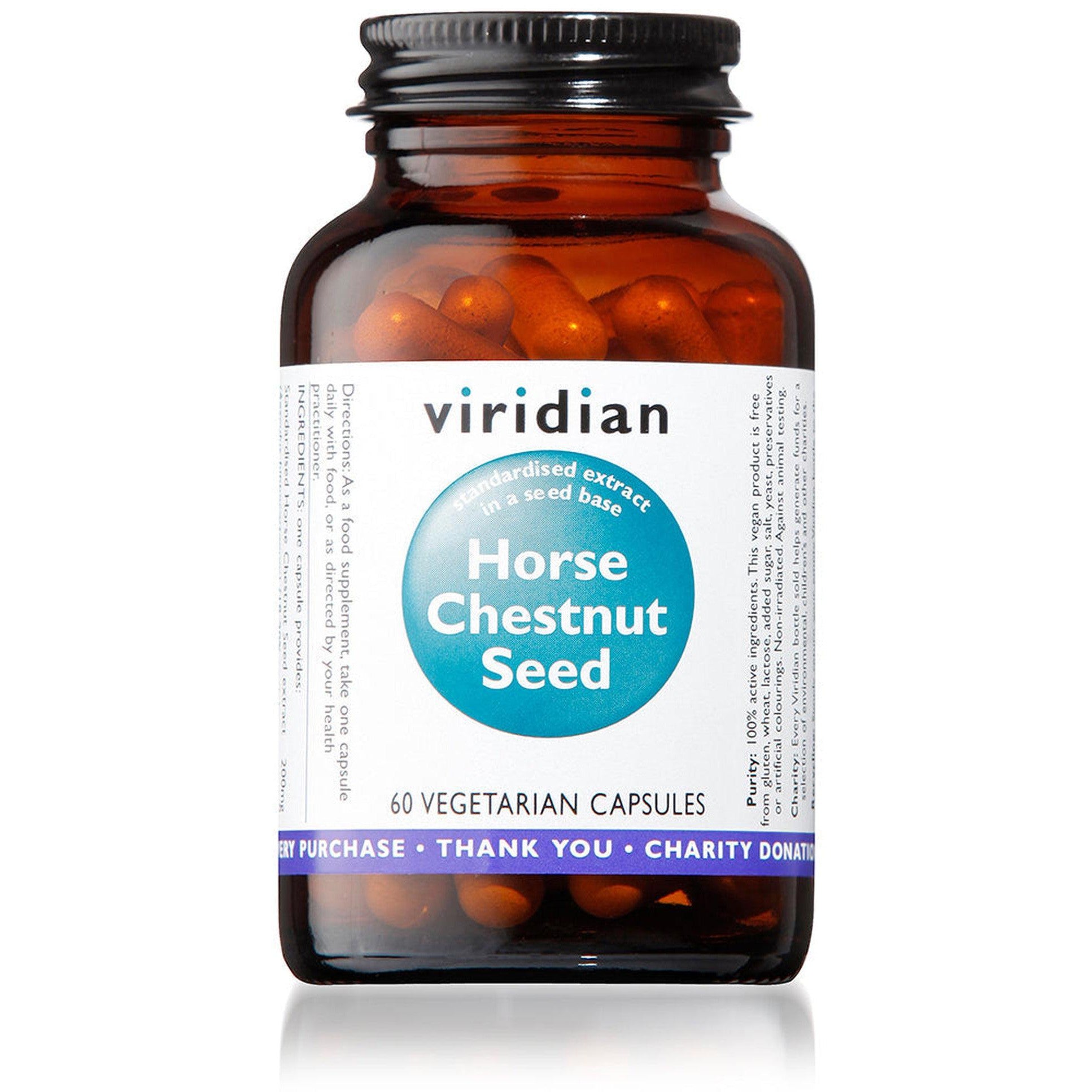 Viridian Horse Chestnut Extract 60 Veg Caps- Lillys Pharmacy and Health Store
