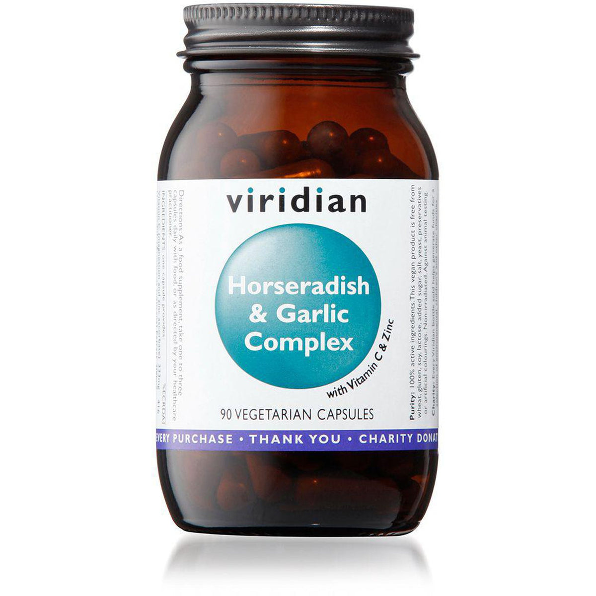 Viridian Horseradish & Garlic Complex 90 Veg Caps- Lillys Pharmacy and Health Store