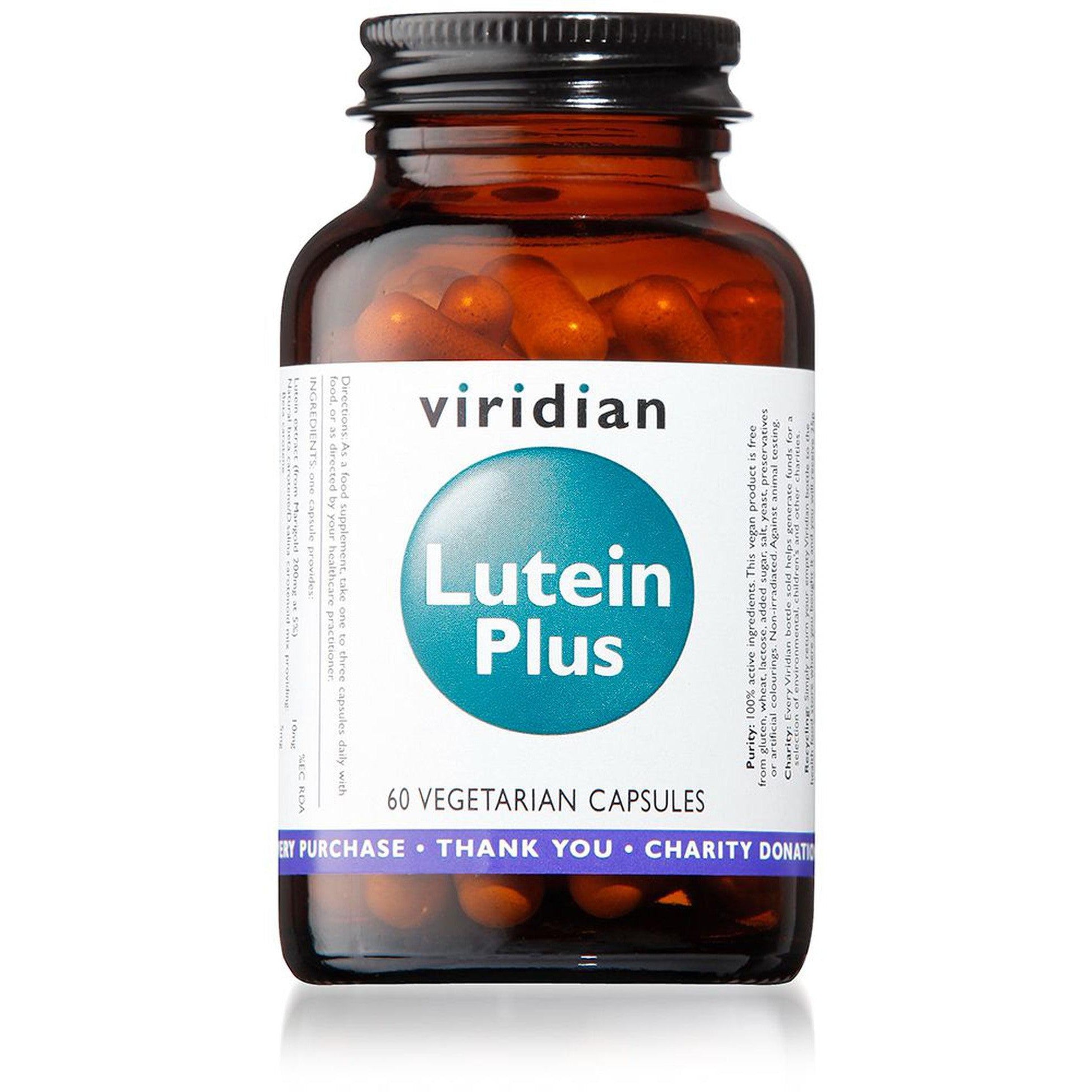 Viridian Lutein Plus 60 Veg Caps- Lillys Pharmacy and Health Store