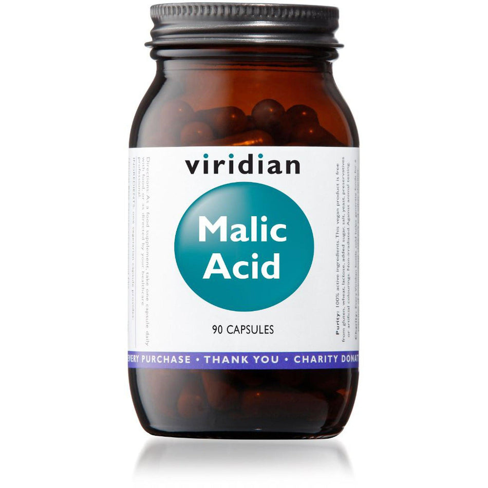 Viridian Malic Acid 90 Veg Caps- Lillys Pharmacy and Health Store