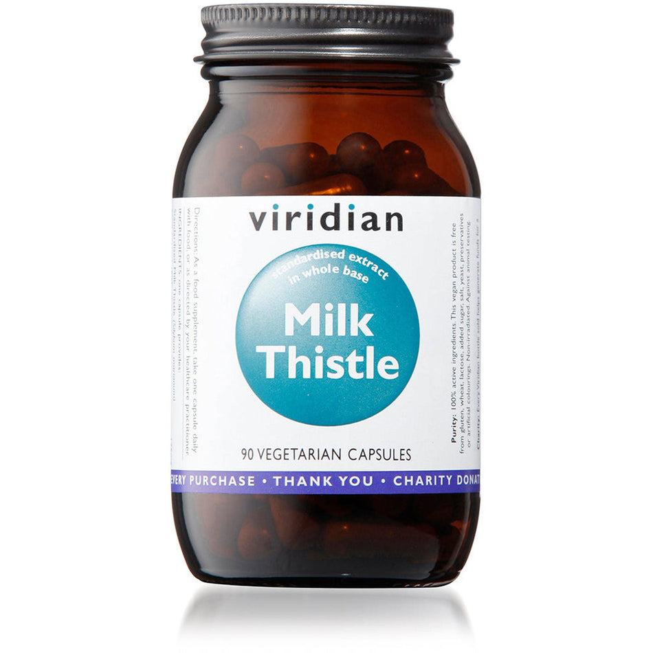 Viridian Milk Thistle Herb and Seed Extract 90 Veg Caps- Lillys Pharmacy and Health Store