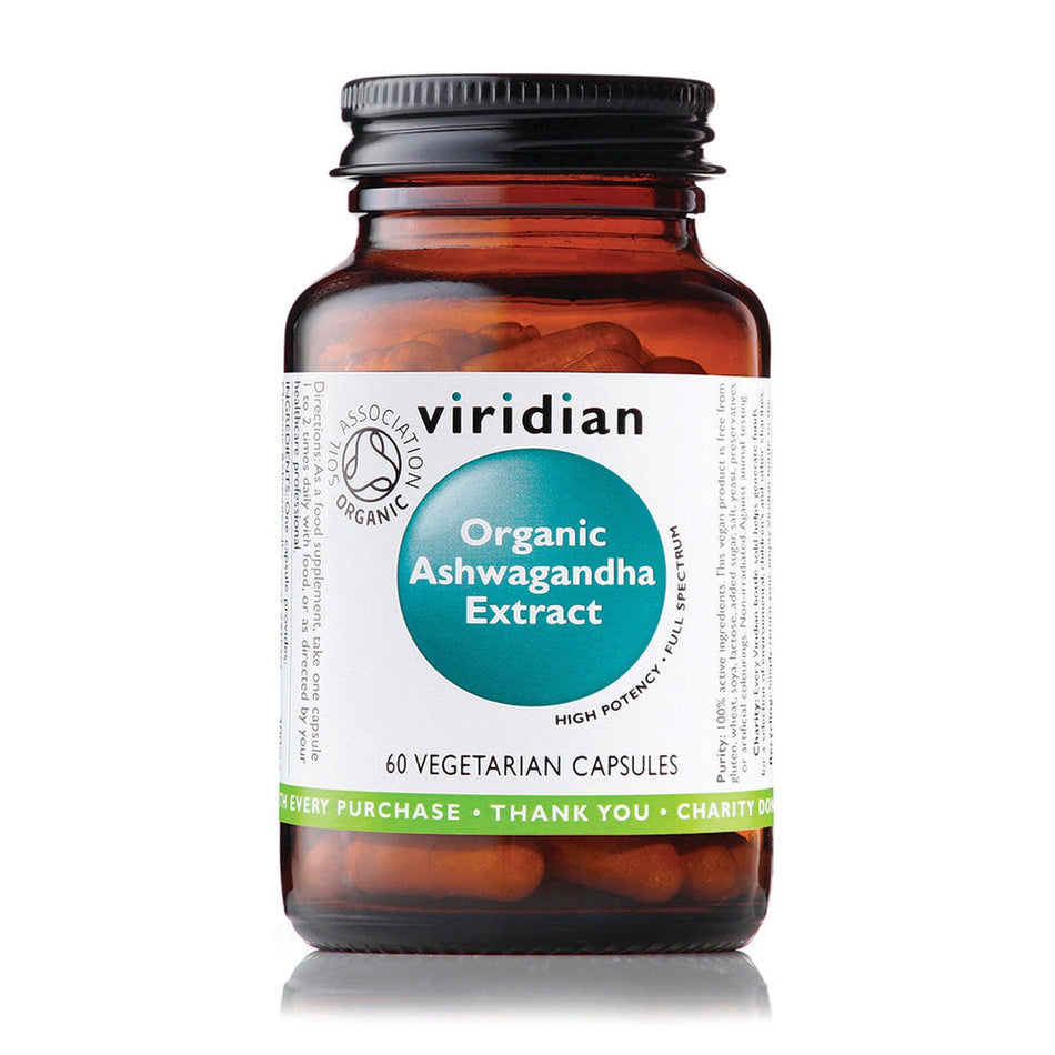 Viridian Organic Ashwagandha Extract 60 Veg Caps- Lillys Pharmacy and Health Store