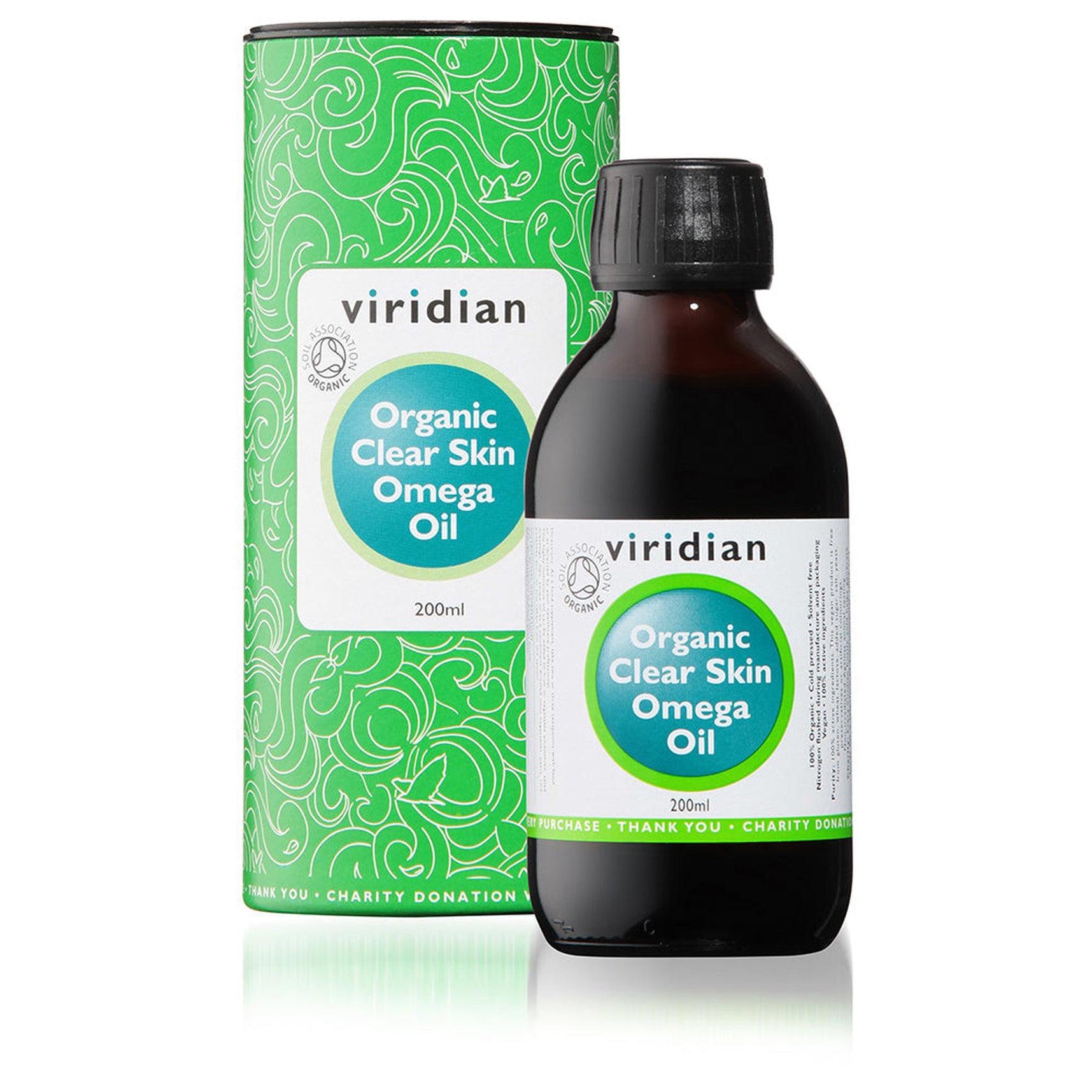 Viridian Organic Clear Skin Omega Oil 200ml- Lillys Pharmacy and Health Store