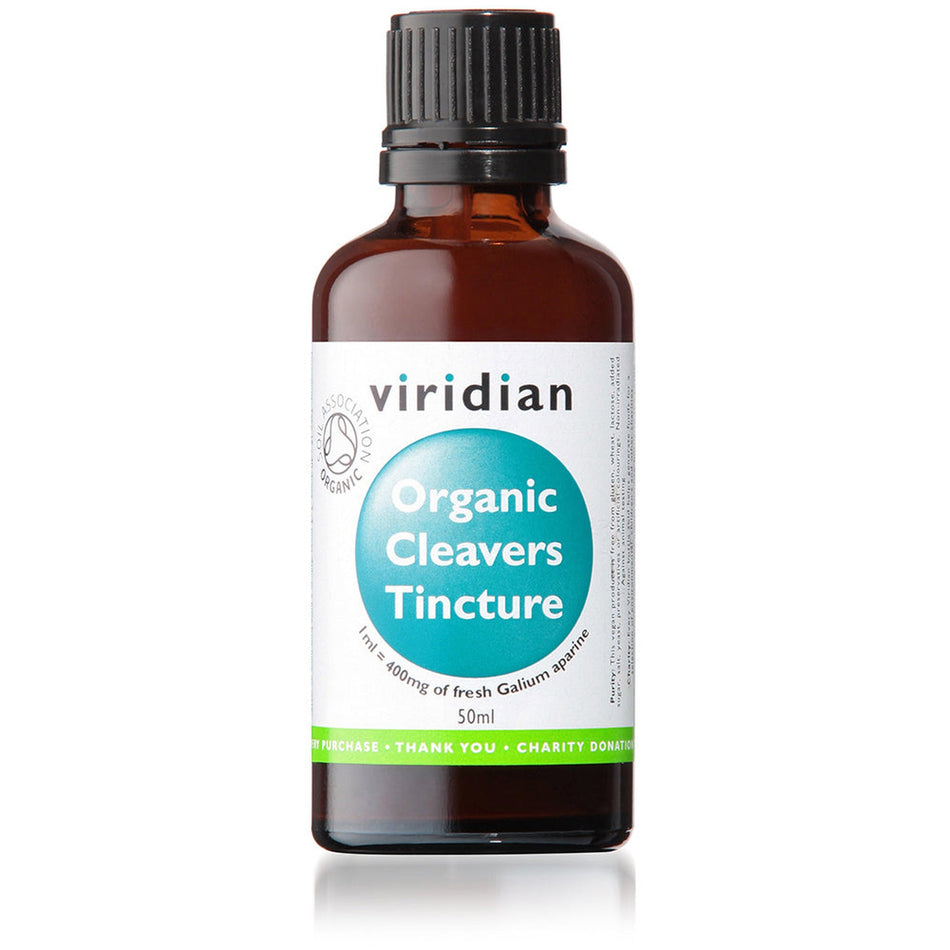 Viridian Organic Cleavers Tincture 50ml- Lillys Pharmacy and Health Store