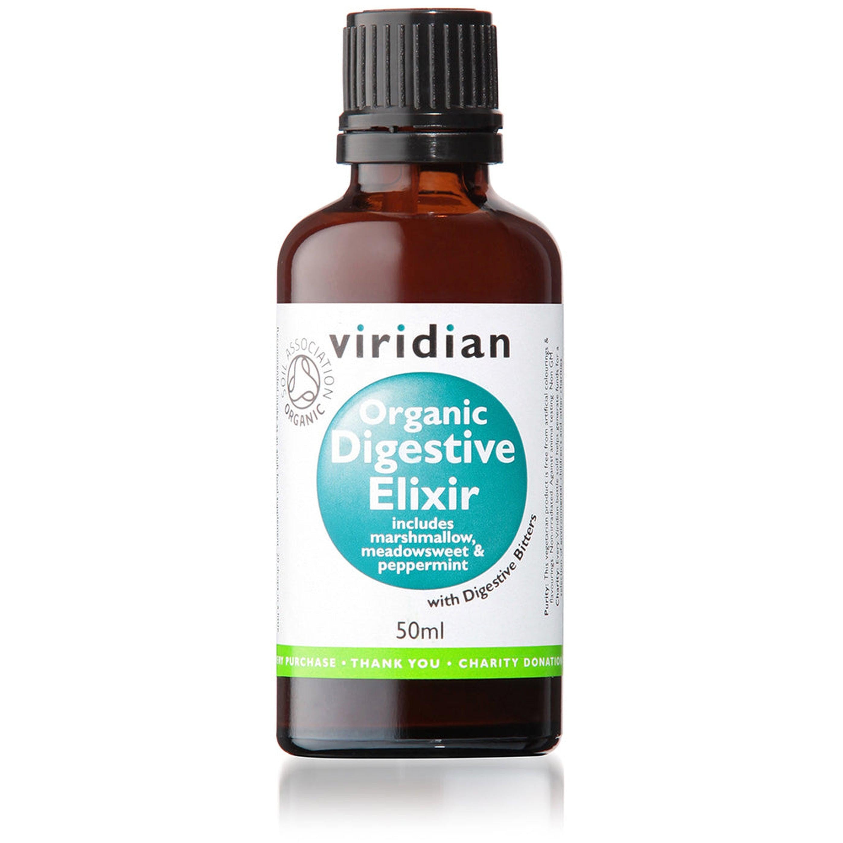 Viridian Organic Digestive Elixir Tincture 50ml- Lillys Pharmacy and Health Store