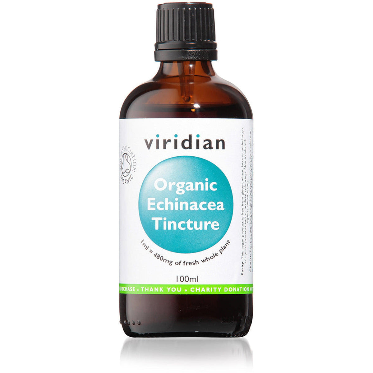Viridian Organic Echinacea Tincture 100ml- Lillys Pharmacy and Health Store