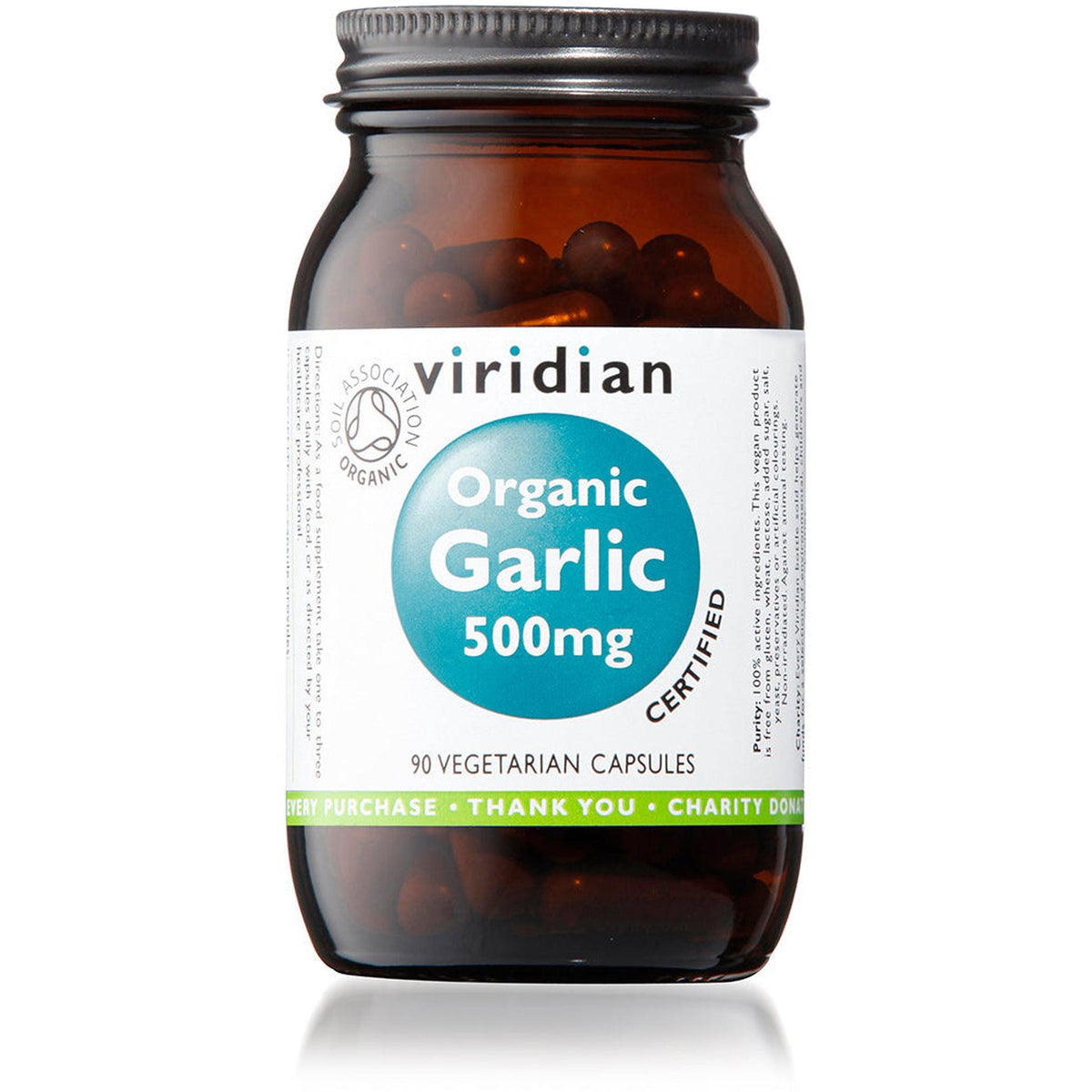 Viridian Organic Garlic 500mg 90 Veg Caps- Lillys Pharmacy and Health Store